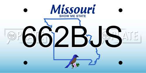 662BJS Missouri License Plate