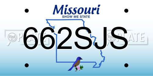 662SJS Missouri License Plate