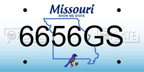 6656GS Missouri License Plate