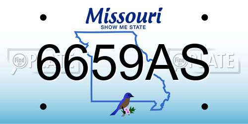 6659AS Missouri License Plate