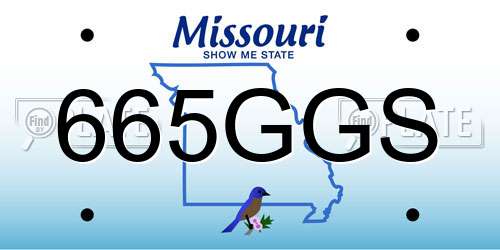 665GGS Missouri License Plate