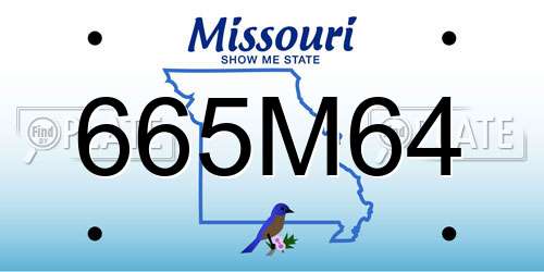 665M64 Missouri License Plate