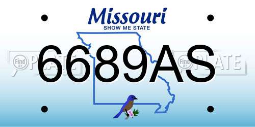 6689AS Missouri License Plate