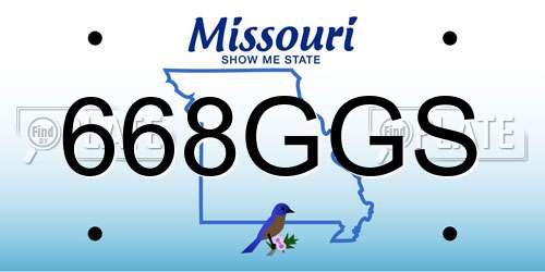 668GGS Missouri License Plate