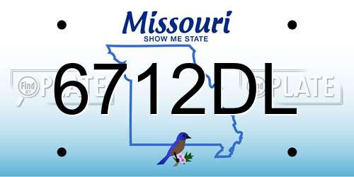 6712DL Missouri License Plate