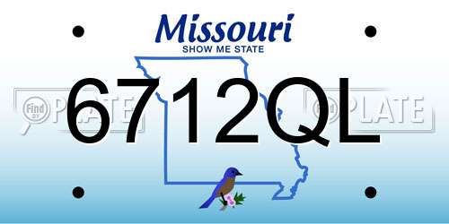 6712QL Missouri License Plate