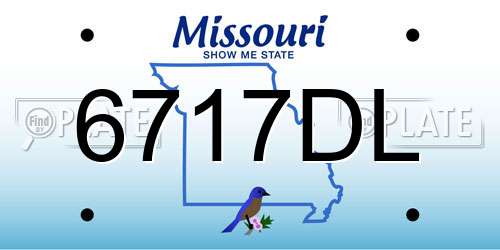 6717DL Missouri License Plate