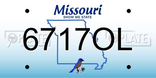 6717OL Missouri License Plate