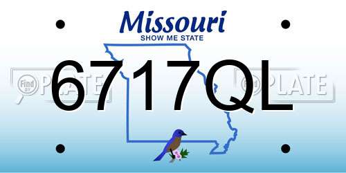 6717QL Missouri License Plate