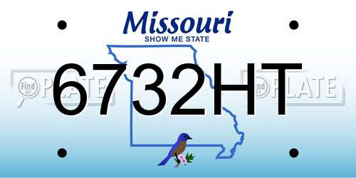 6732HT Missouri License Plate