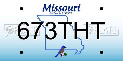 673THT Missouri License Plate