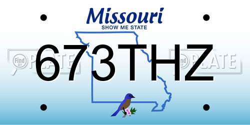 673THZ Missouri License Plate