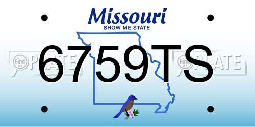 6759TS Missouri License Plate
