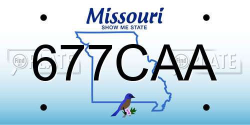 677CAA Missouri License Plate