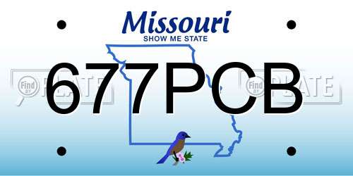 677PCB Missouri License Plate