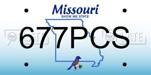677PCS Missouri License Plate
