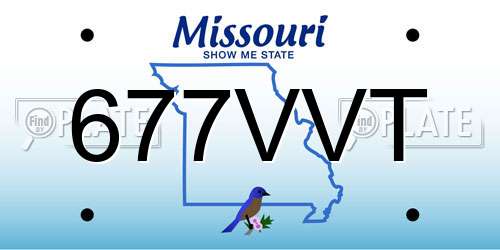 677VVT Missouri License Plate