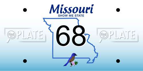 68 Missouri License Plate