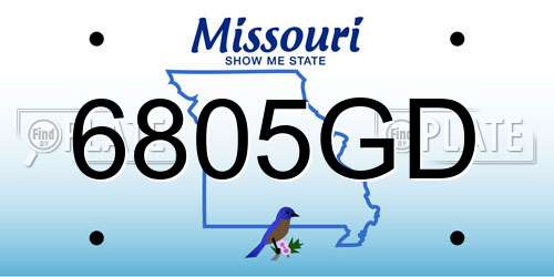 6805GD Missouri License Plate