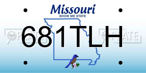 681TLH Missouri License Plate