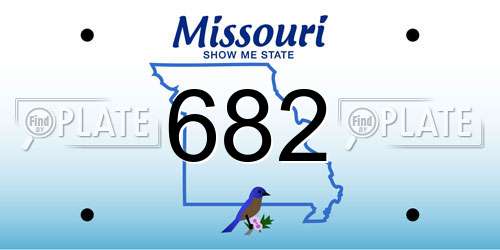 682 Missouri License Plate