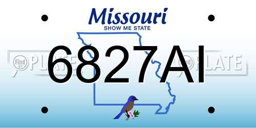 6827AI Missouri License Plate
