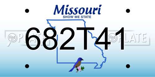 682T41 Missouri License Plate