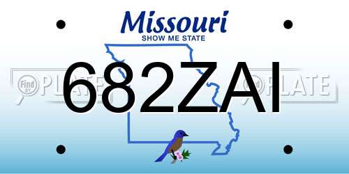 682ZAI Missouri License Plate