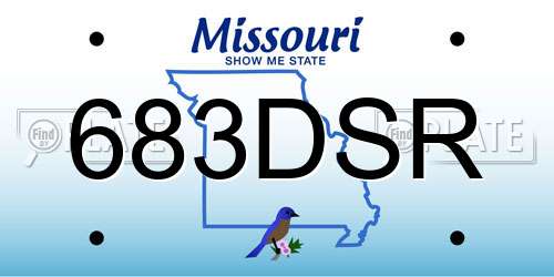 683DSR Missouri License Plate