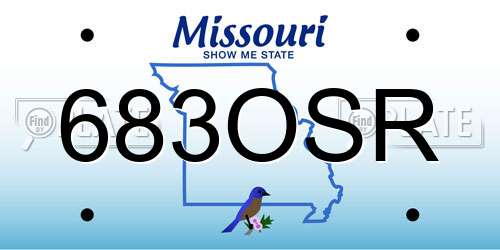 683OSR Missouri License Plate