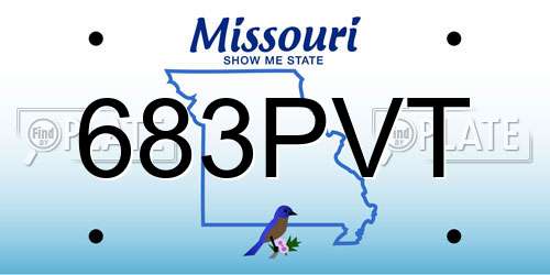 683PVT Missouri License Plate