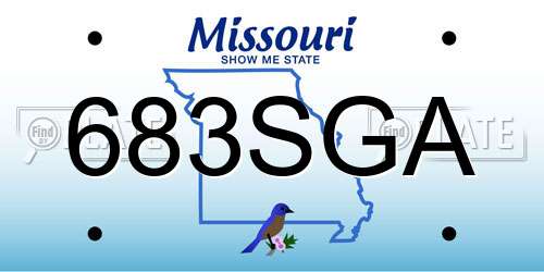 683SGA Missouri License Plate