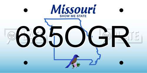 685OGR Missouri License Plate