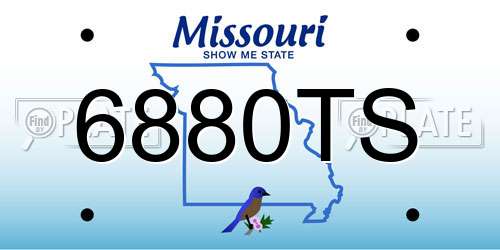 6880TS Missouri License Plate