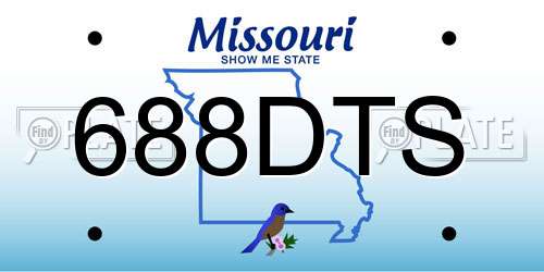 688DTS Missouri License Plate