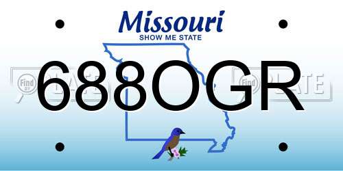 688OGR Missouri License Plate