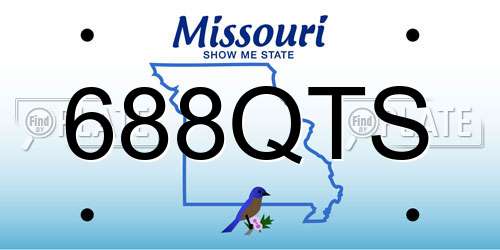 688QTS Missouri License Plate
