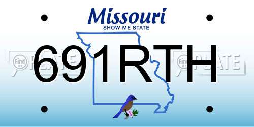 691RTH Missouri License Plate