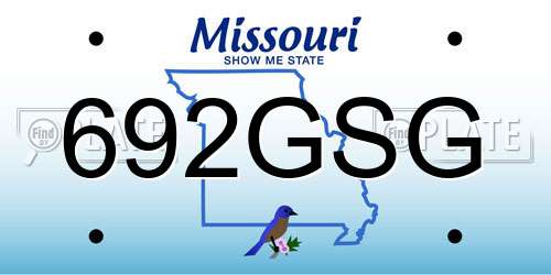 692GSG Missouri License Plate