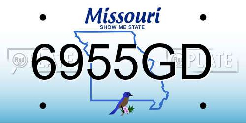 6955GD Missouri License Plate