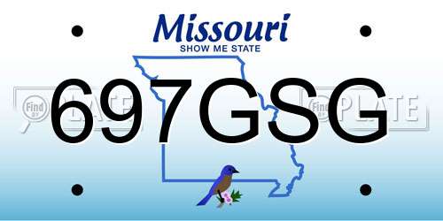 697GSG Missouri License Plate