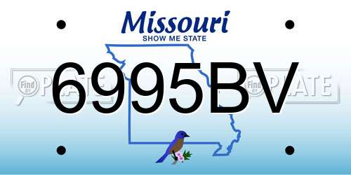 6995BV Missouri License Plate