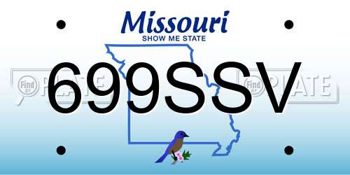699SSV Missouri License Plate