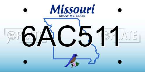 6AC511 Missouri License Plate