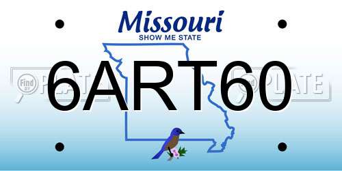 6ART60 Missouri License Plate