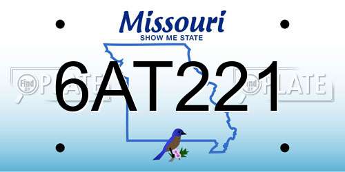 6AT221 Missouri License Plate