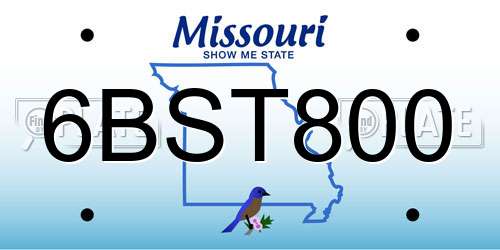 6BST800 Missouri License Plate