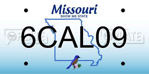 6CAL09 Missouri License Plate