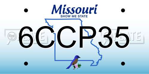 6CCP35 Missouri License Plate