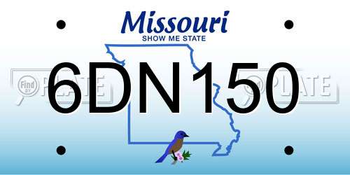 6DN150 Missouri License Plate